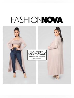 Fashion Nova Cardigan and Tube Top